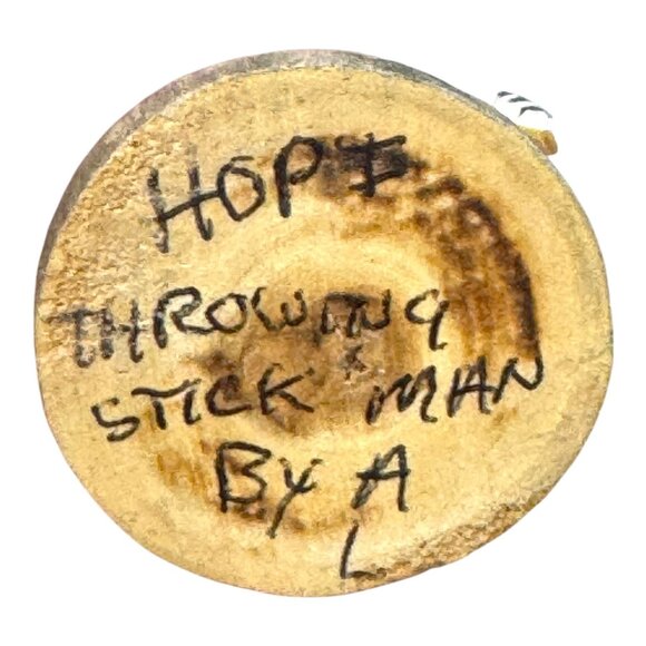 Authentic Hopi Throwing Stick Man Kachina Doll Handcrafted Native Art Signed AL - Picture 5 of 7